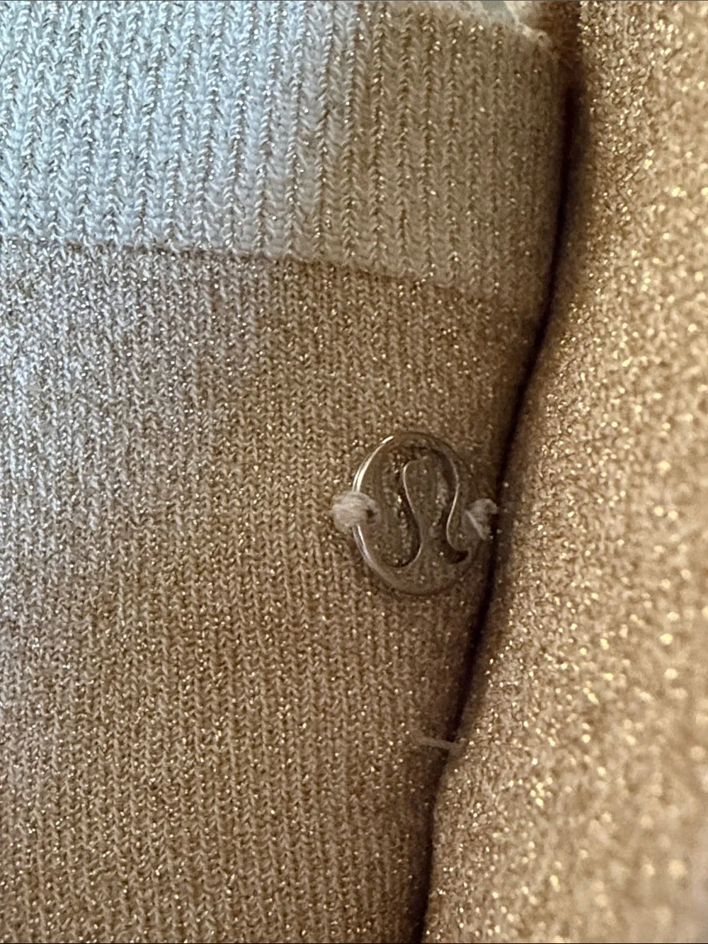 🆕 LULULEMON Glitter Quarter Socks Light Ivory NWT Size M